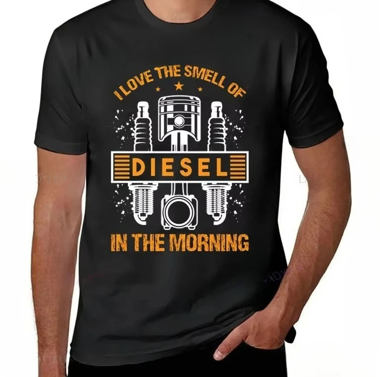 2026 Diesel Motor Diesel Mechanic Quote Graphic Short Sleeve T‑Shirt For Kids Adults Heavy Truck Technician Crew Neck Tee
