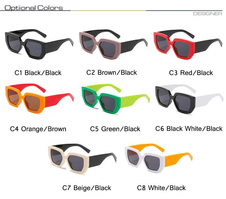 OEC-MANAGEMENT CPO Steampunk Platz Sonnenbrille Neue Frauen Männer Multicolor Punk Sonnenbrille Weibliche Übergroßen Fashion Shades Brillen UV400 – Detail 5