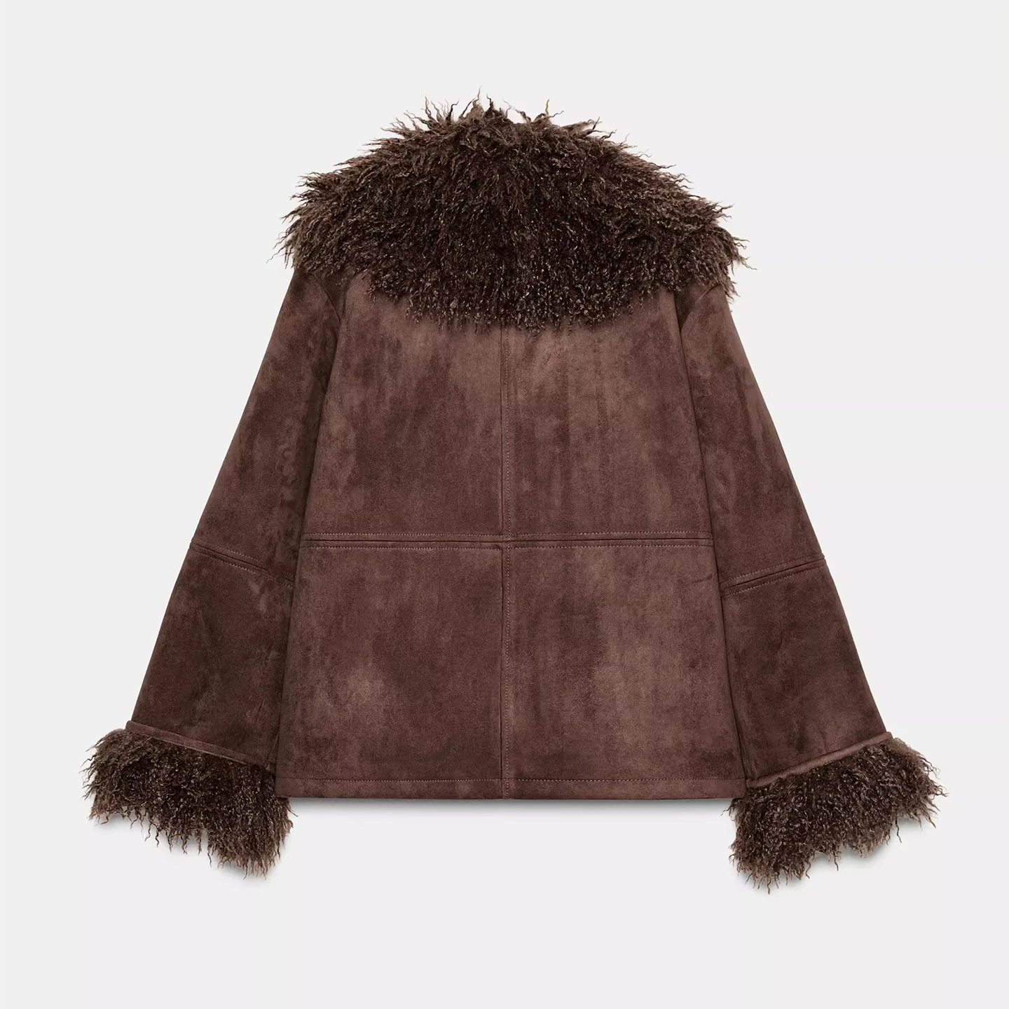 الفراء الاصطناعي على الوجهين Jaet المرأة Sle 2025 الخريف وصول جديد Z الوقوف صالح ort ملابس خارجية طويلة Sve