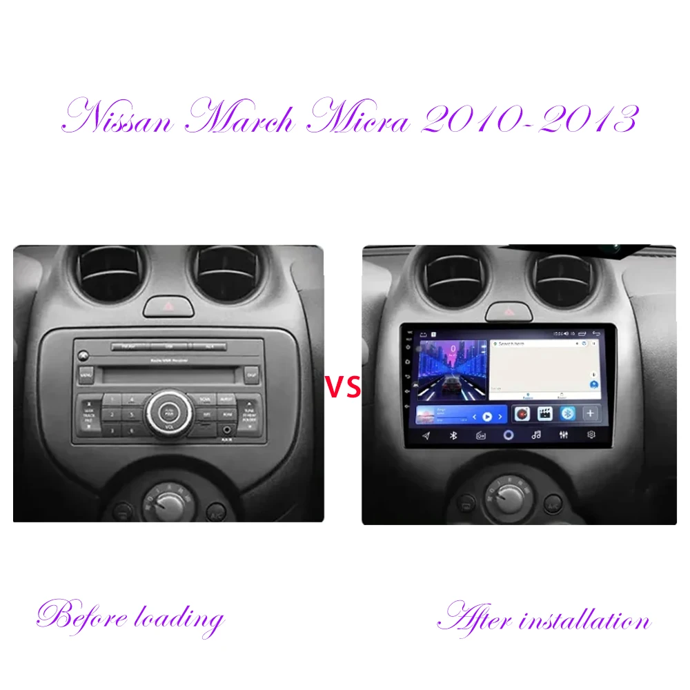

For Nissan March MICRA 2010 2011 2012 2013 Android 15 Car Radio Audio video multimedia Player GPS Navigation Carplay Auto