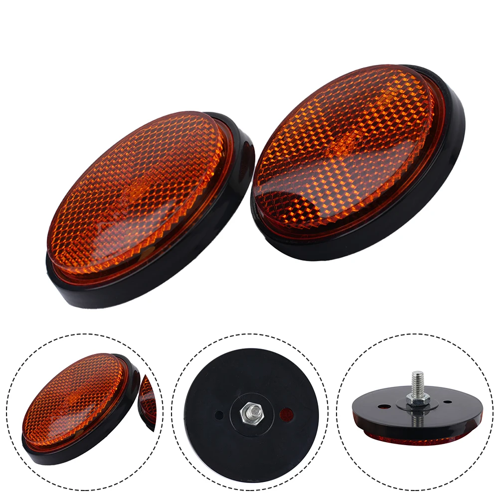 2pcs Circular Reflector Universal Car Trucks Motorcycle Night Reflector Refraction Light Part Motorcycles Accessories