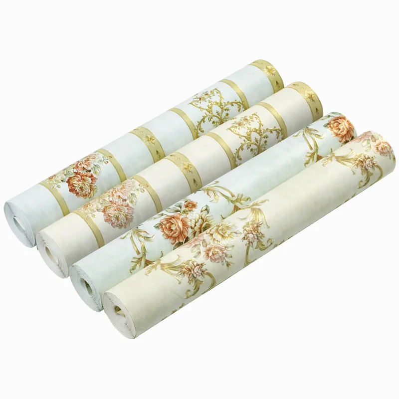 فاخر ثلاثية الأبعاد النمط الأوروبي غير المنسوجة النسيج خلفية لغرفة النوم غرفة المعيشة الرجعية اللوح الأمامي جدار ديكور البلد الأمريكي ريفي D #6