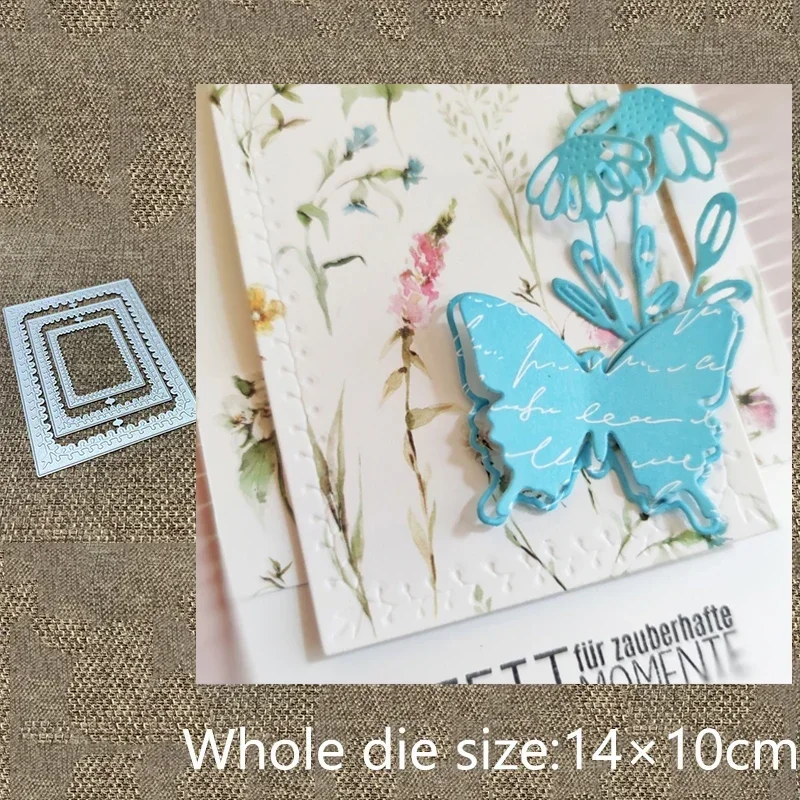 

Новый дизайн, металлическая вырубная форма-трафарет, прямоугольная рамка для декора, вырубка для скрапбукинга, для альбомов, бумажных открыток, тиснения