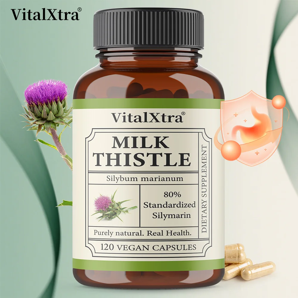 Extra Strength Milk Thistle Capsules - Liver Supplement & Cleanse Support for Helping To Maintain Healthy Liver Function