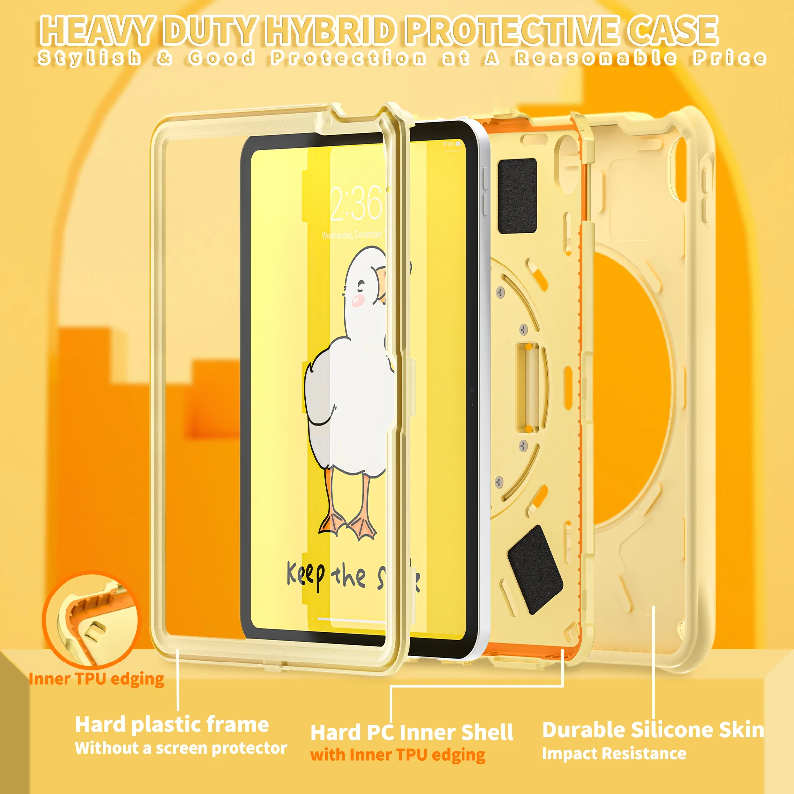 Kids Cartoon Case Universal For iPad A16 2025 11th 10.9 2022 10th Gen. A3354 A3355 A3356 A2757 A2777 A2696 Rotating Stand Cover