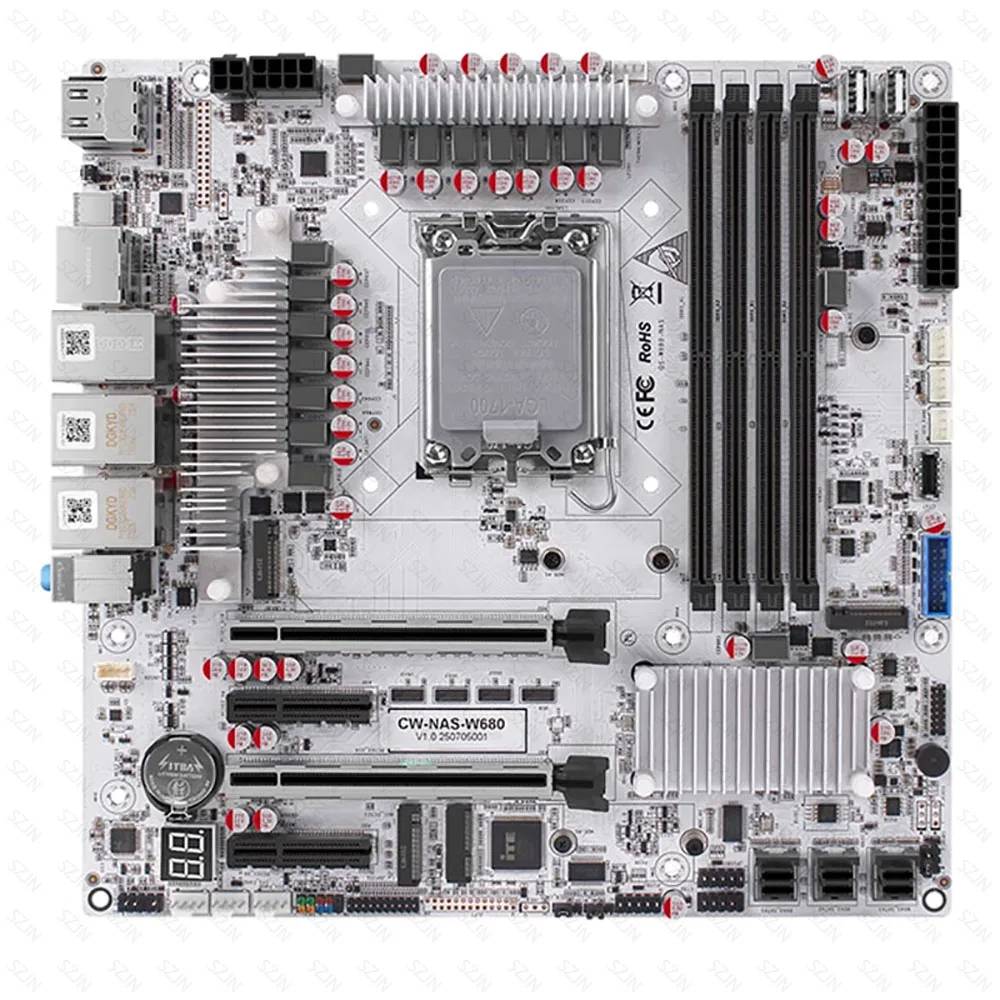 Set scheda madre W680 Kit AIO Nas con 12-14th Core DDR5 Max 128GB PCIE5.0 Supporto 12*SATA3.0 3*M2-NVME Workstation tutto in uno