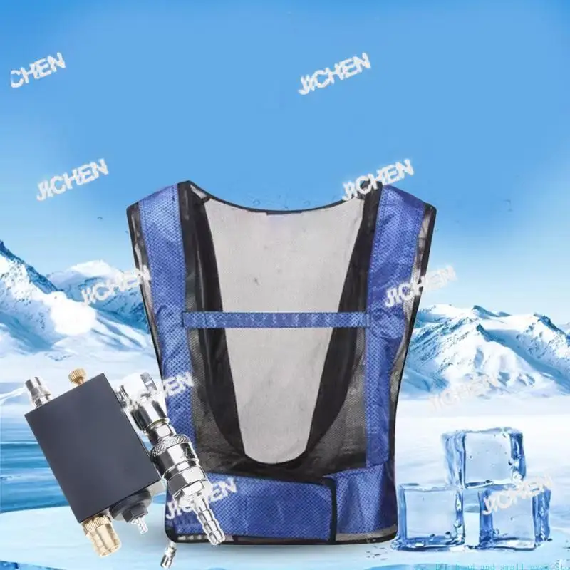 

581C Heat Resistant Cooling Vest Waistcoat With Vortexes Tube Air Conditioner For Construction Sites Outdoor Hot Environment