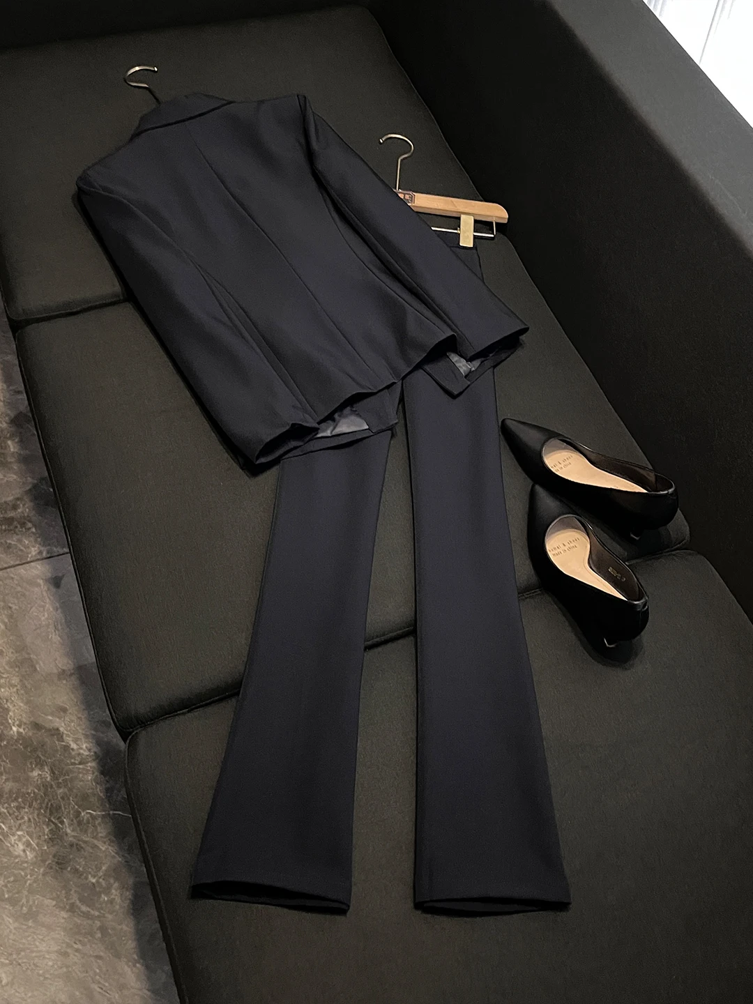 Conjunto de terno azul 2025 outono inverno high-end ele workwear roupa formal ok4 premium quali feminino conjunto visual profissional