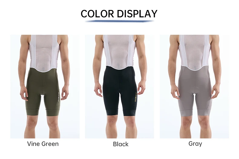 INBIKE Herren-Radtrikot-Shorts mit Polsterung, Sommer-Stoßdämpfende Atmungsaktive Schnelltrocknende Radsport-Trägerhose, MTB-Fahrradhose – Detail 3