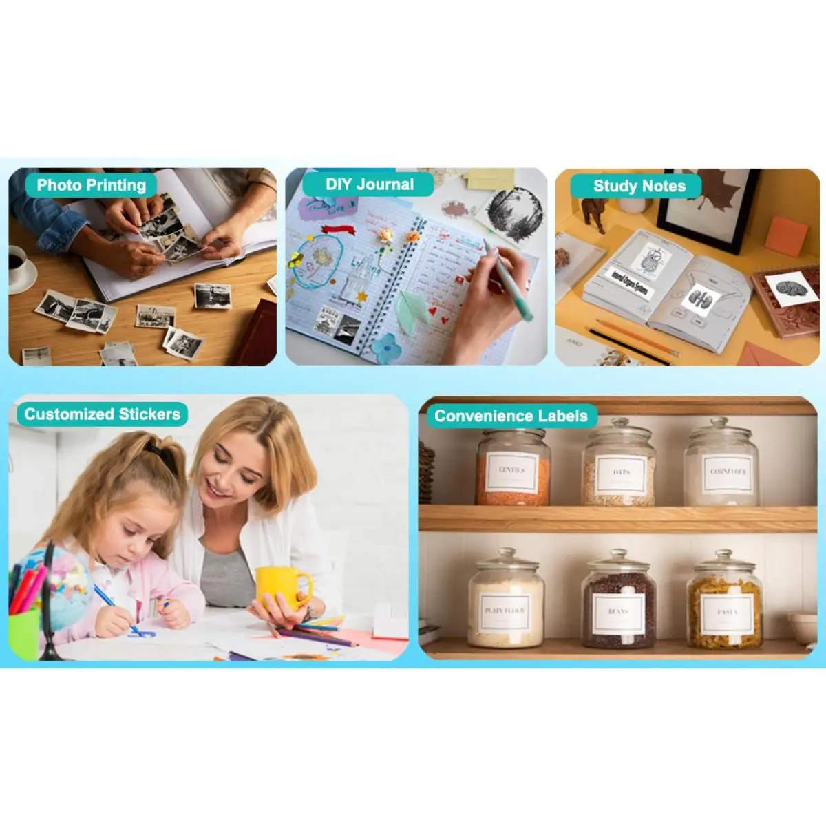 Мини-бумага для термопечати для мини-портативных принтеров, 57Х25 мм, подходит для различных принтеров без чернил.