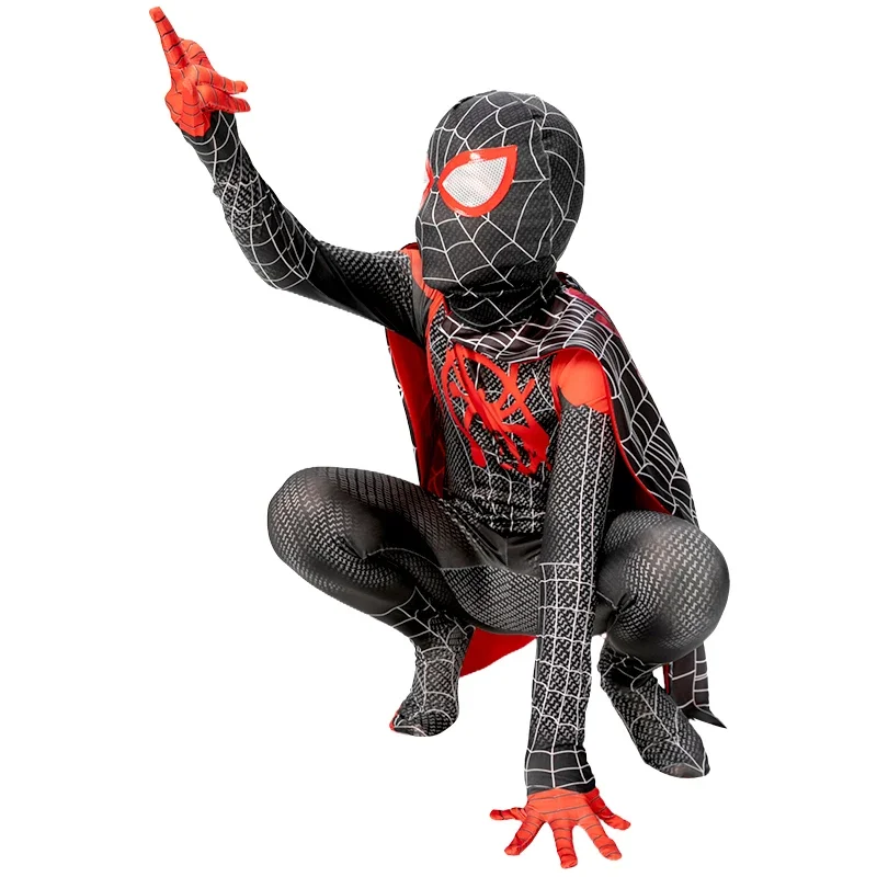 MARVEL Spiderman Cosplay Costume Kids Adults Full Body Spandex with Cape Peter Parker Miles Morales Spider Man VENOM 3D Styl # 1