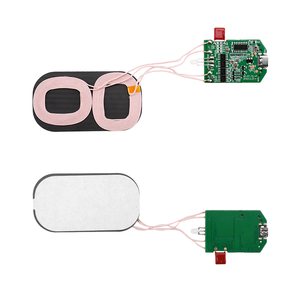 15W Dual Coil Wireless Charging Transmitter Module Car Wireless Charging Type-c Interface 5W/7.5W/10W/15W