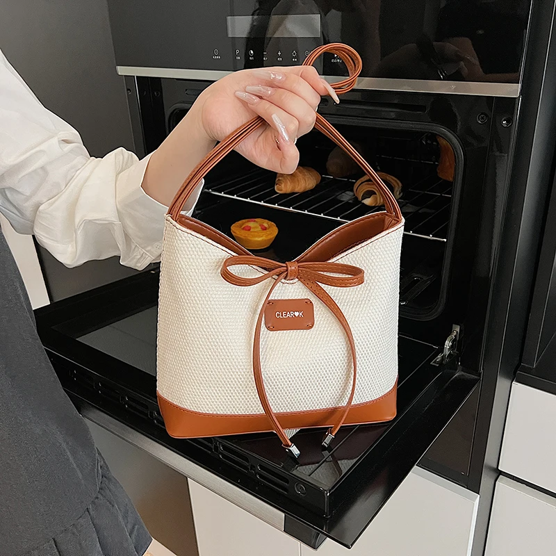 

Casual Women Canvas Handbags Shoulder Bag High Quality Ladies Messenger Bags for Women Fashion New Female Hand Tote Bucket Bags