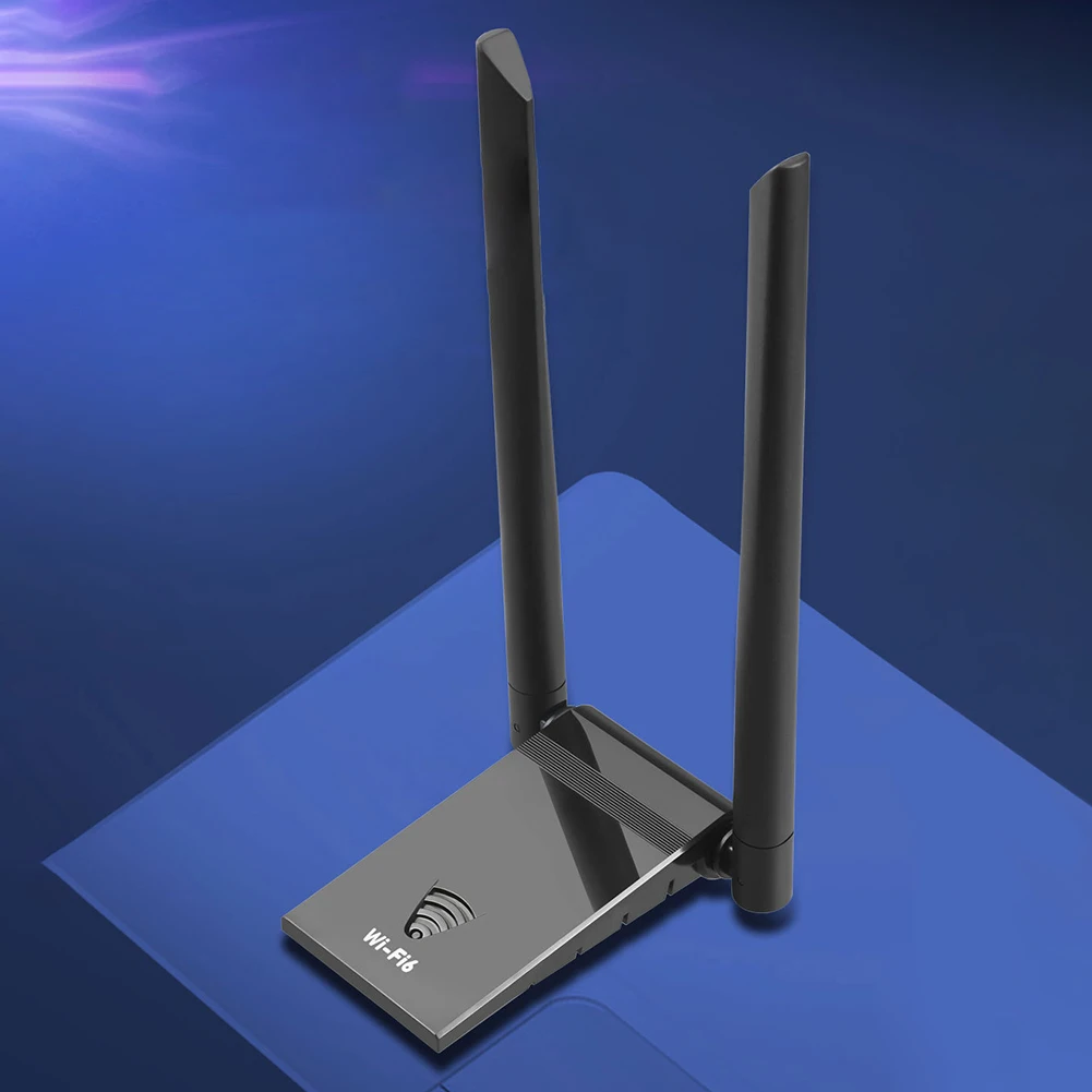 

WiFi6 Wi-Fi приемник сетевая карта 1800 Мбит/с двухдиапазонный беспроводной ключ сетевая карта мощная внешняя антенна для ПК настольный ноутбук