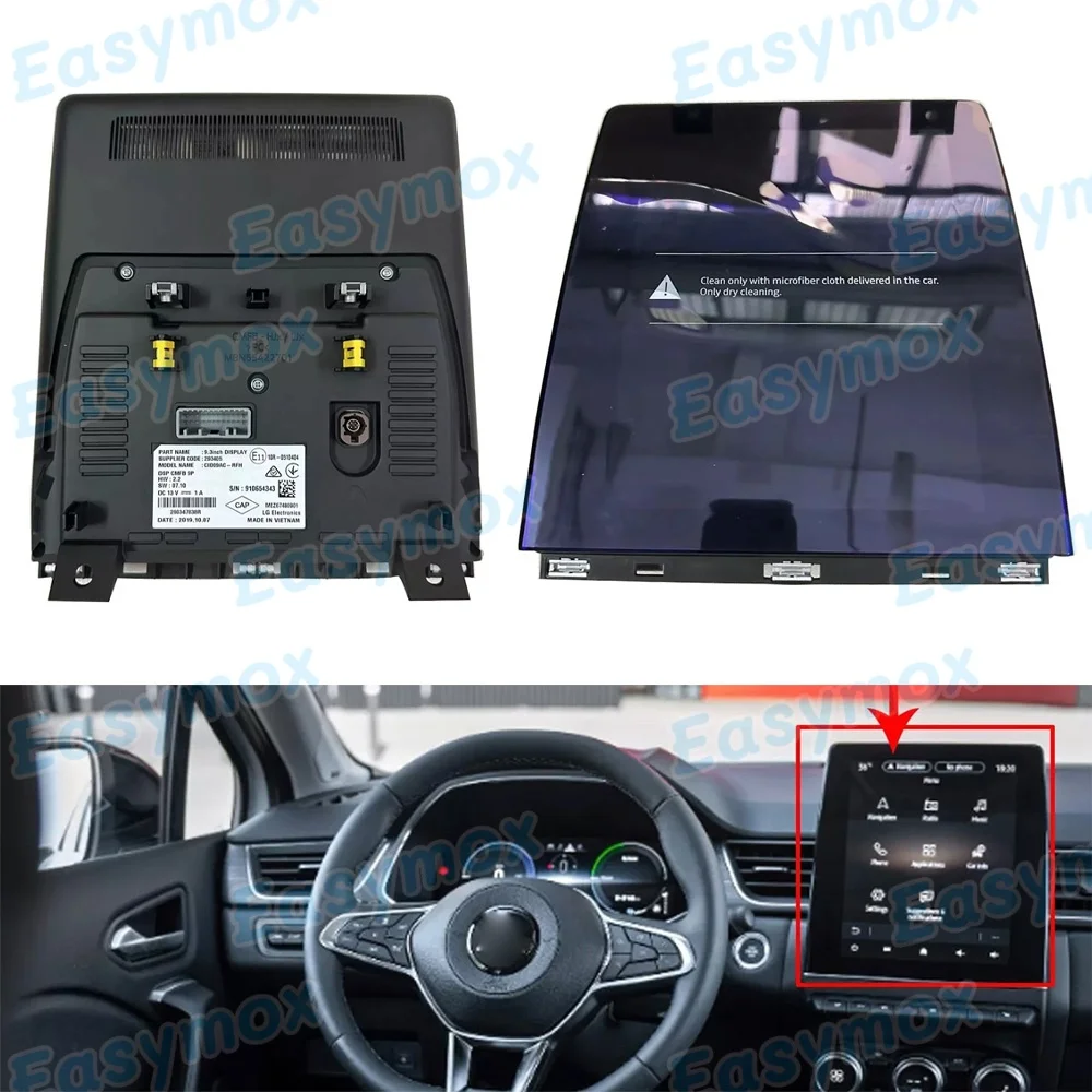 

CID09AC-RFH 9.3" Display Screen For RENAULT CAPTUR 2020-2024 HEAD UNIT NAV 280911838R