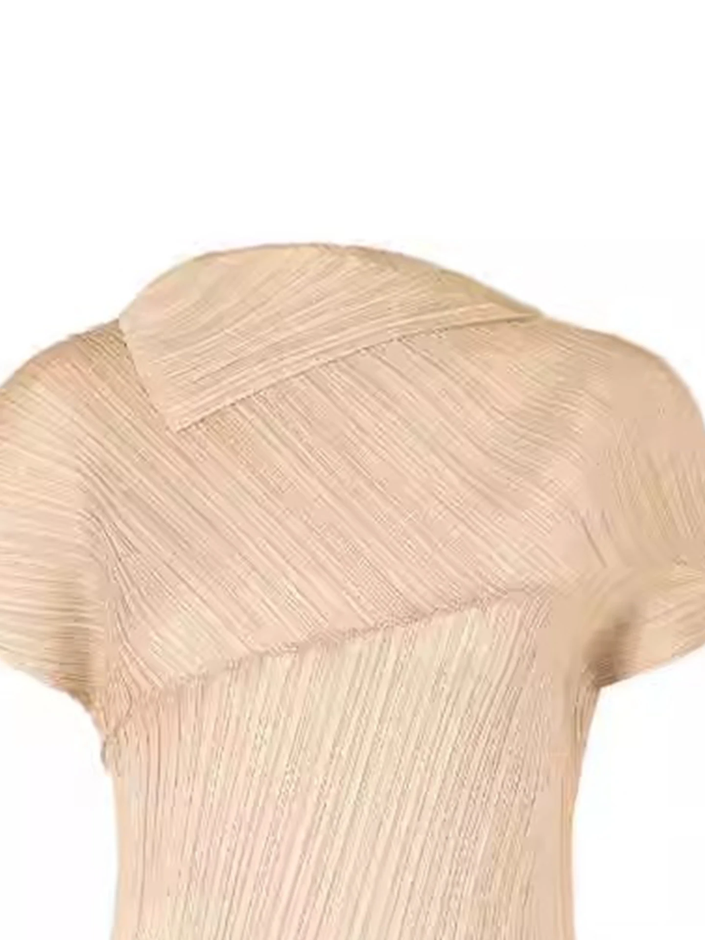 

Tee-Fold Artistic Creation Women's Summer New ort Sve T-irt Pleated Color Versatile Polyester Fiber Commute Sle