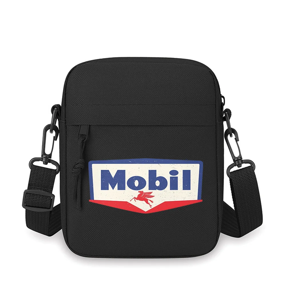 

Mobil vintage logo red pegasus Men Crossbody Bag Single Shoulder Women Cartoon Anime Film Printing Design Unisex