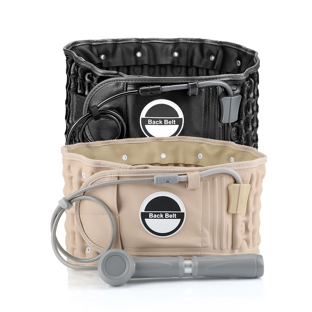 

Waist Lumbar Support Belt with Air Pump Adjustable Back Brace for Work Sciatica Spinal Decompression Air Traction Strap Office