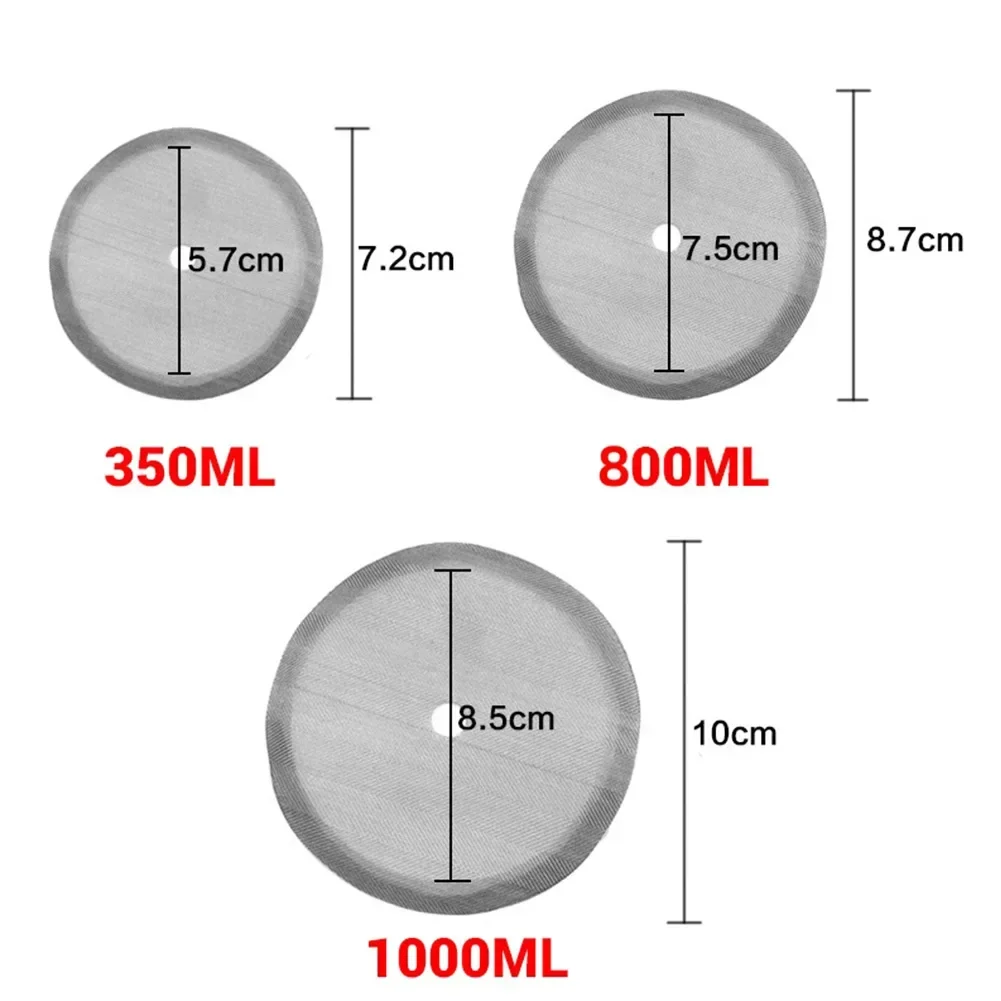 Filtros de prensa franceses reutilizables, cafetera Espresso de malla para Repuesto de filtro, 3 piezas, 350, 800 ML