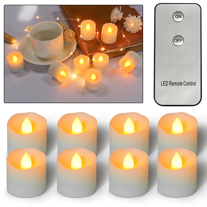 

F2 12PCS Flickering Remote Control Electric Flameless Candle Light Lamp Battery Powered Bicicleta Fake Candle Bougie Mariage Led