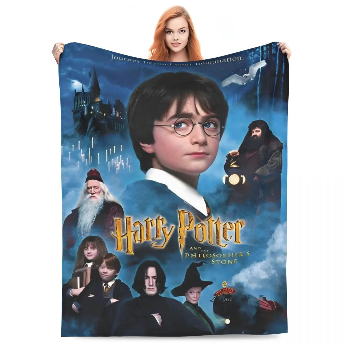 MINISO H-HARRY P-POTTER Blanket Quality Warm Bedding Throws Winter Decorative Outdoor Graphic Travel Office Bedspread Sofa Cover