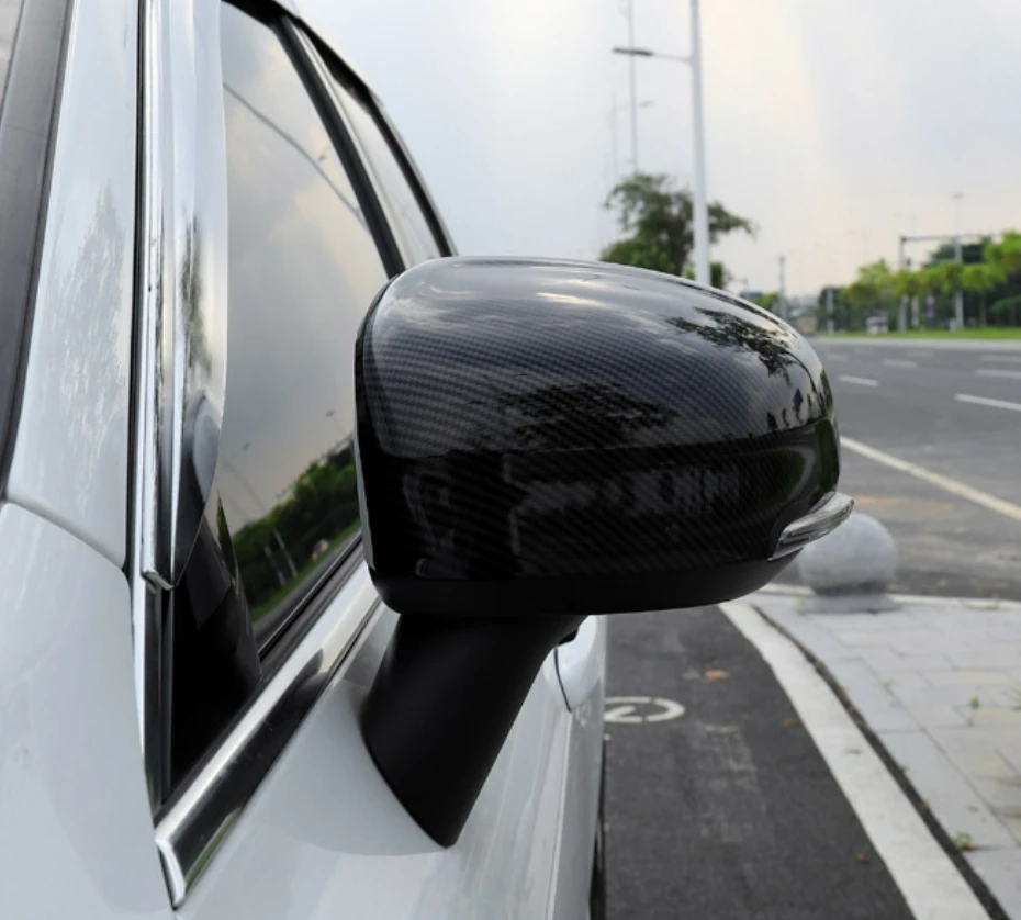 

For VOLVO XC60 2018~2021 Accessories Exterior ABS Chrome / Carbon Fiber Look Rearview Mirror Protector Shell Cover Trim