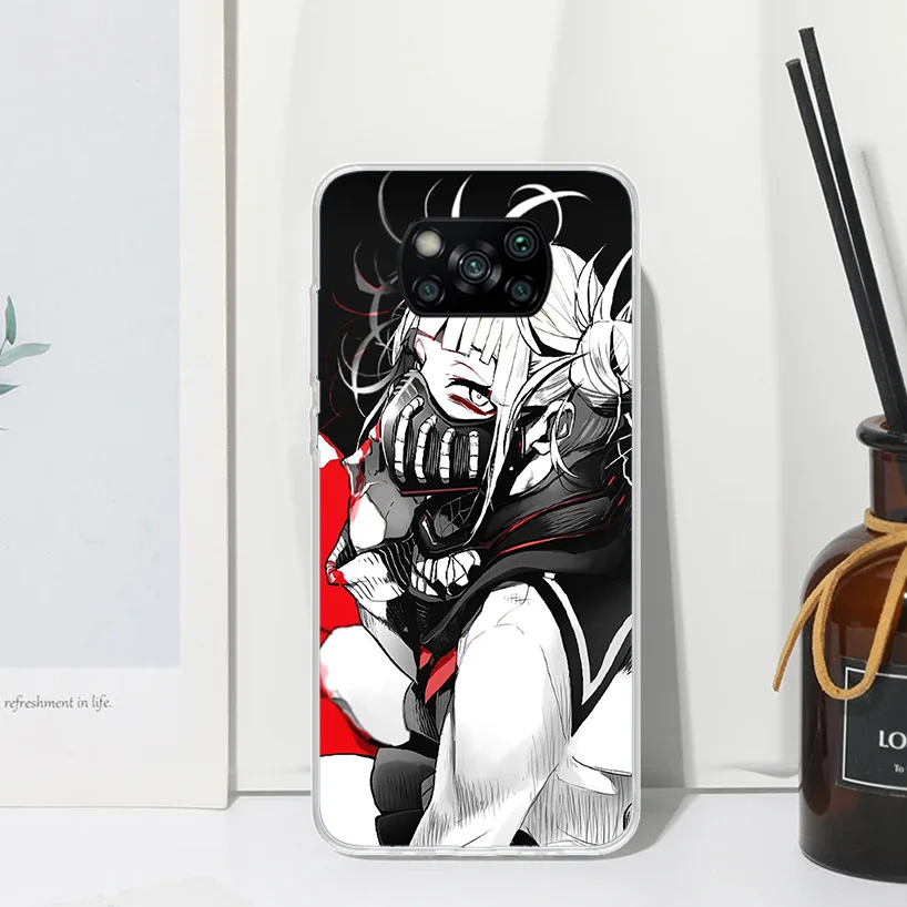 Himiko Toga Waifu Anime MHA Phone Case For Xiaomi Poco X6 X5 X4 X3 Nfc F6 F5 Pro F4 Gt F3 F2 F1 M5S M4 M3 Art Fundas Back Cover