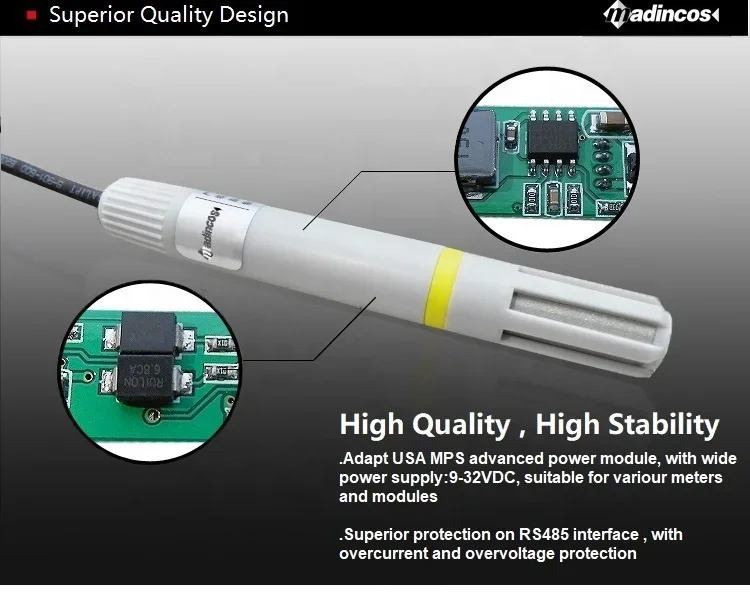 MTH100:0.3% Ruang HVAC Industri Udara DC 0-10V Sensor Suhu dan Kelembaban Relatif dengan Braket Terpasang Di Dinding
