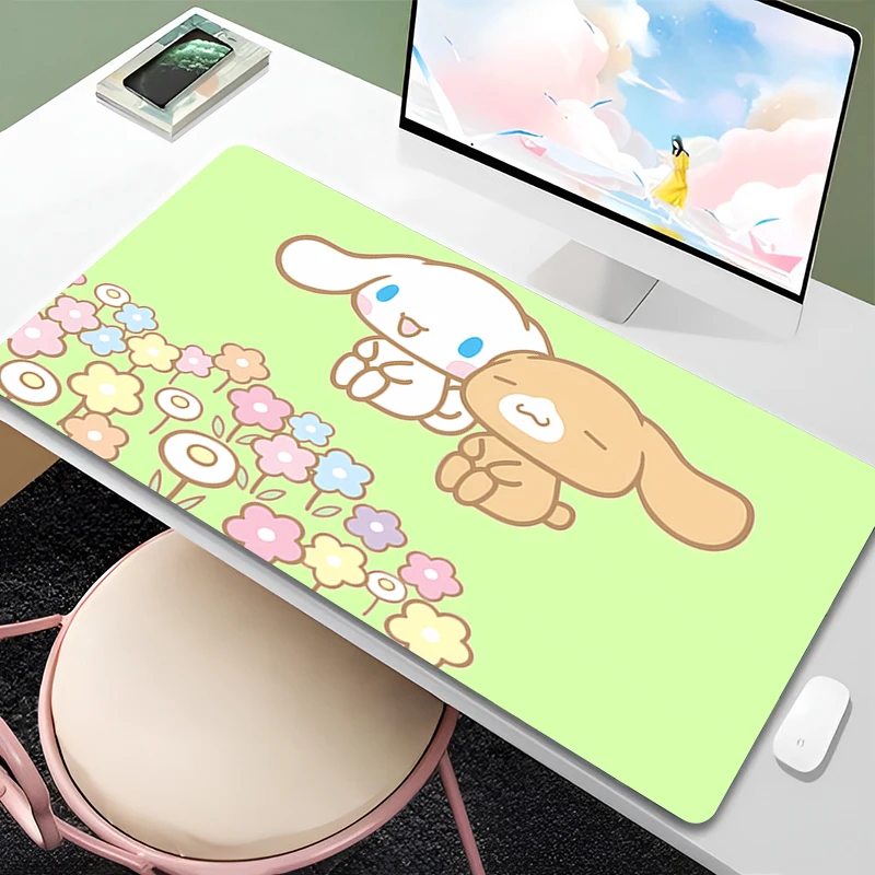 

Mouse pad Cinnamoroll large Gaming Desk Mat Computer Keyboard desk pad Mats Sanrio lovely Pad table mat Fashion Home Decor