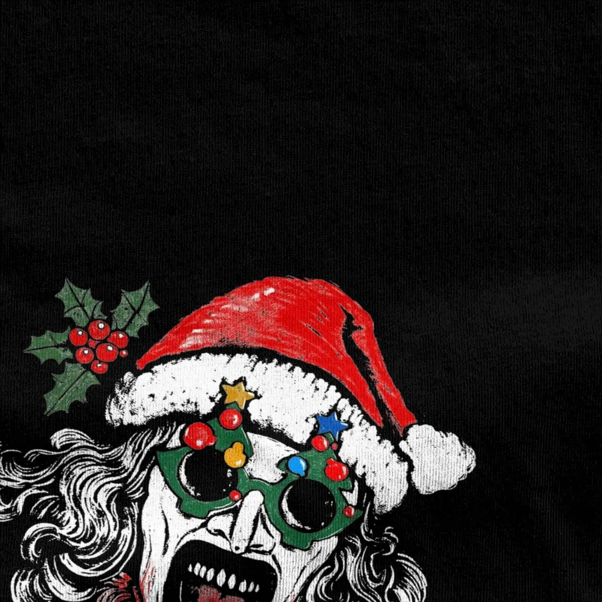 Terrifier Santa Claus Horror Fan Art T Shirt Trendy Cool T-Shirts Short Sleeve Vintage Tops Beach Cotton O Neck 5XL 6XL Top Tees