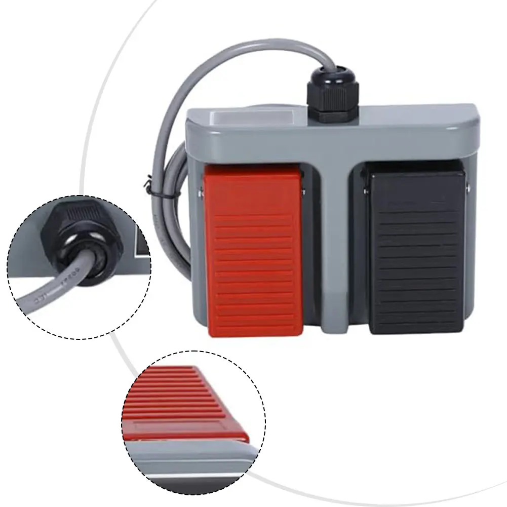 Red Black Dual Foot Switch Momentary Pedal Controller For Gaming Image Editing USB Wired Wireless Industrial Switch Accessories view 5