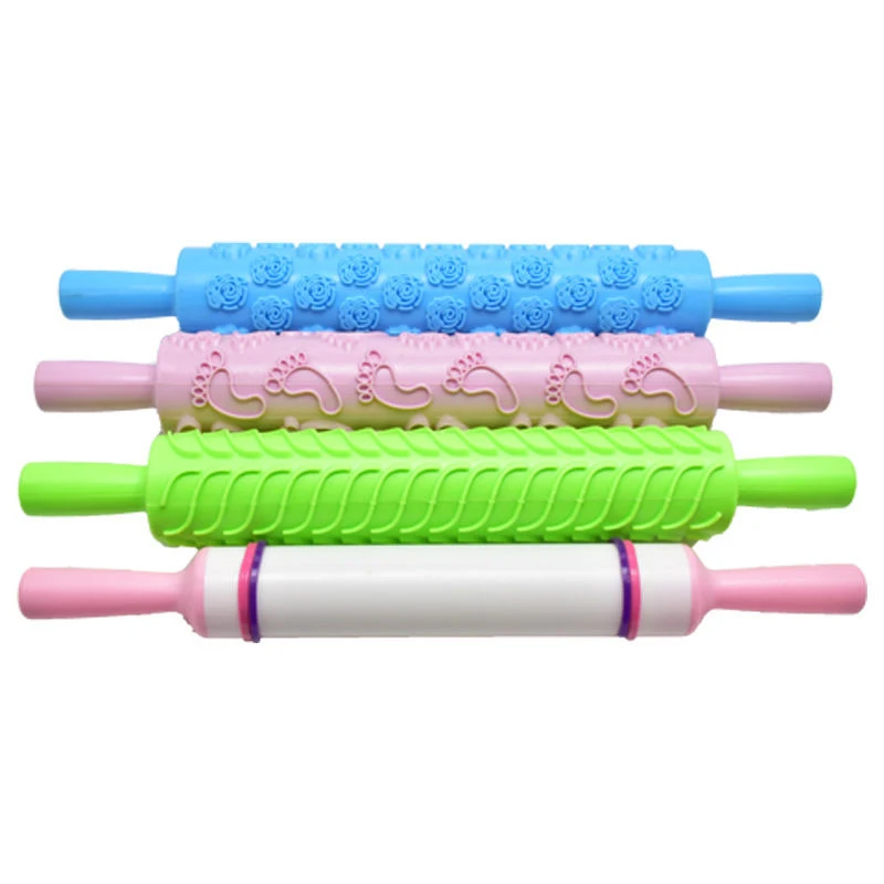 Pattern Texture Embossed Rolling Pin Dough Fondant Pastry Dumpling Pizza Cake Cookies Roller Tools Kitchen Accessories 1 Pcs