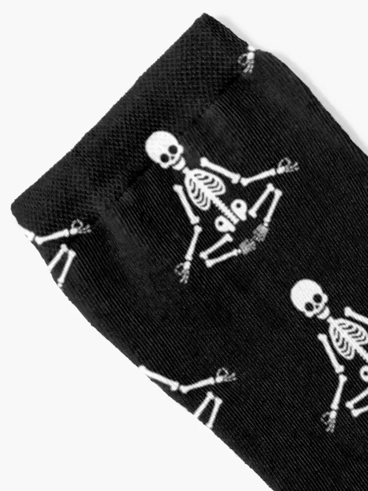 Meditating Skeleton Socks moving stockings valentine gift ideas christmas stocking snow Girl'S Socks Men's