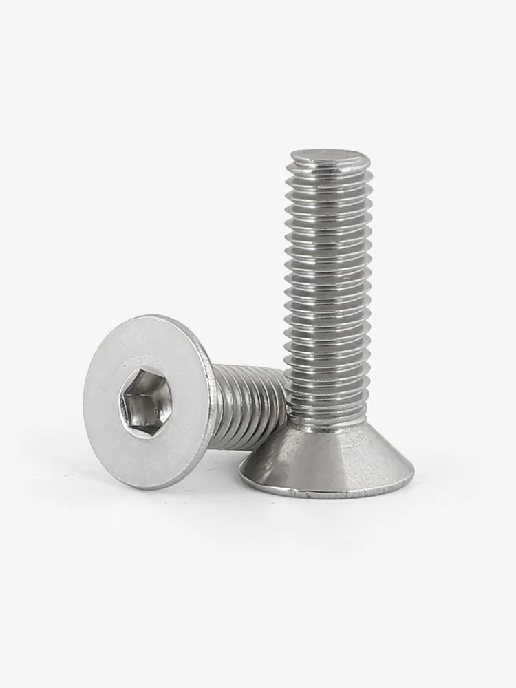 UNC 2# 4# 6# 8# 10# 1/4 5/16 304 A2-70 Stainless Steel Countersunk Head Hex Hexagonal Socket Screw Flat Head Allen Bolt