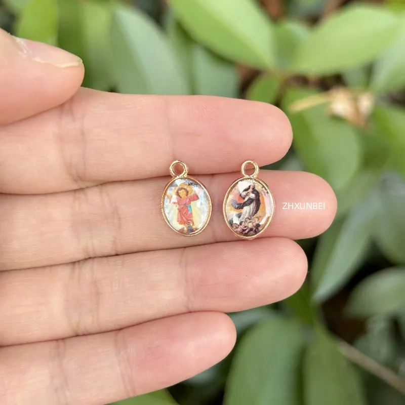 30pcs Mix Design Catholic Charm Saint Virgin Mary Baby Nino Scared of Heart Jesus Holy Family  Accessories for Jewelry Making