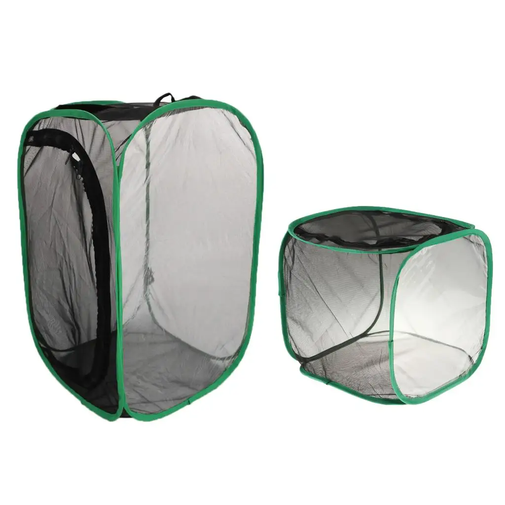Butterfly and Mesh Breeding Cage Foldable Net Habitat Box for Outdoor Exploration Activities