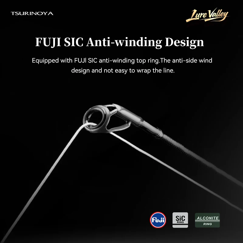 TSURINOYA LURE VALLEY 5 Section Spinning Casting Fishing Rod 1.98/2.08/2.21/2.44/2.7m FUJI A+SIC Guide RF Action Travel Bass Rod