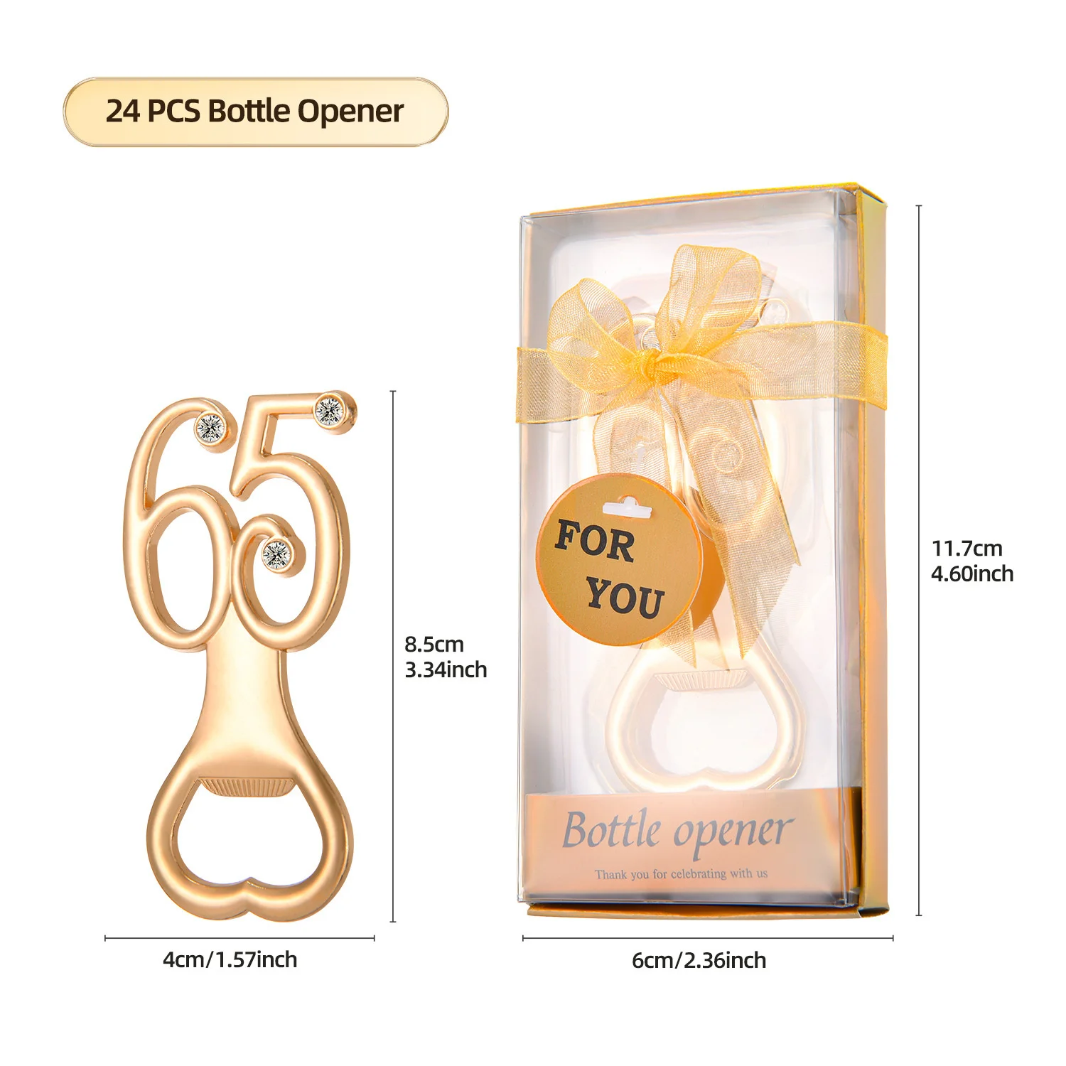 

30 шт., подарок на вечеринку, золотой номер 65, открывалка для бутылок, подарок для пива 65, открывалка для бутылок