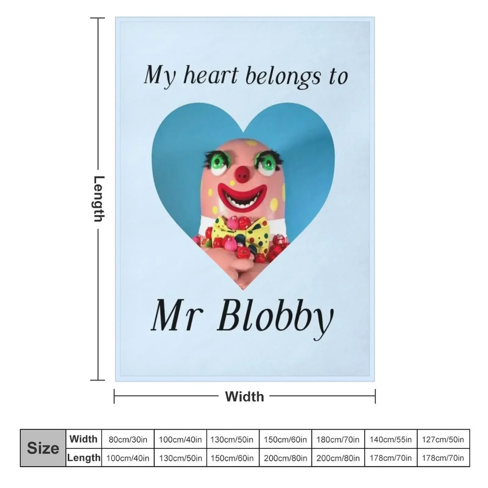 My heart belongs to Mr Blobby Throw Blanket Comforter heavy to sleep Giant Sofa Blankets