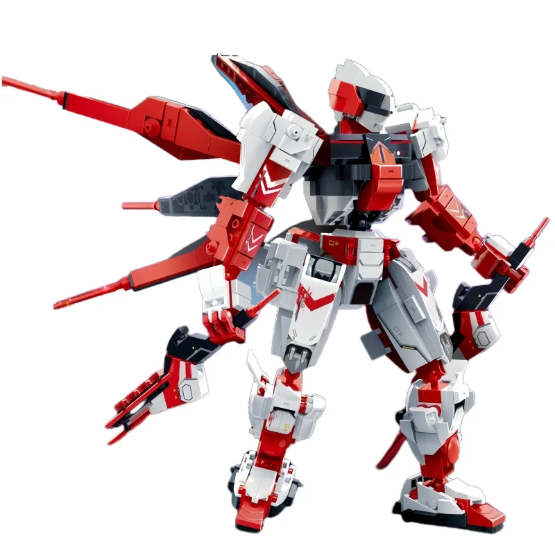 

Новый детский конструктор Moc Scarlet Robot Mecha Warrior, строительные блоки для мальчиков, праздничная игрушка, подарок, украшение для рабочего стола