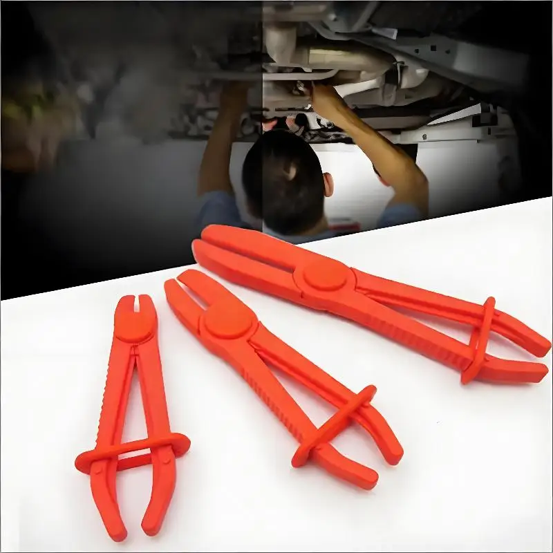 3Pcs Automotive Hose Cutter Tool Kit Heavy Duty Brake Fuel Line Removal Pliers for Car Repair Professional Mechanics Use