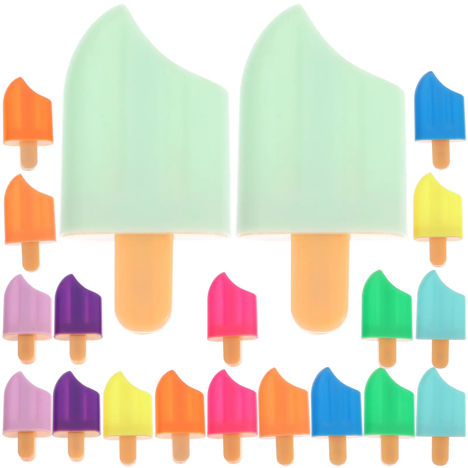 

20Pcs Colorful Highlighters Ice Pop Shape Creative Markers for School Office Study Bright Fluorescent Pens Back to School Gifts