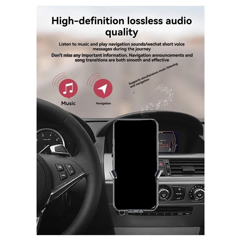 GROCE-Y Cable Included Bluetooth 5.0 Aptx-HD Adapter For BMW Mini Cooper USB+ AUX Ipod Iphone Music Interface(300B)