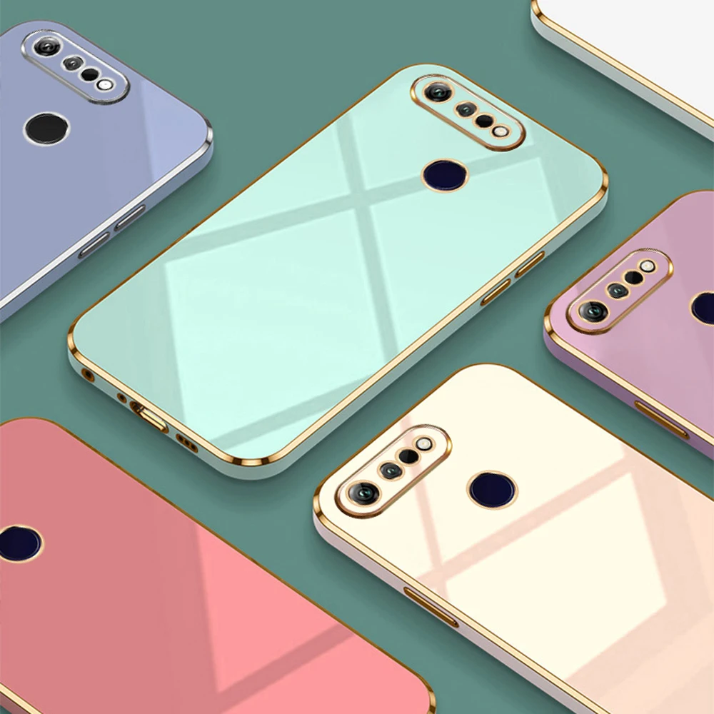 Чехол для Honor View 20, Роскошный чехол для телефона с квадратным покрытием, противоударный силиконовый чехол для задней панели