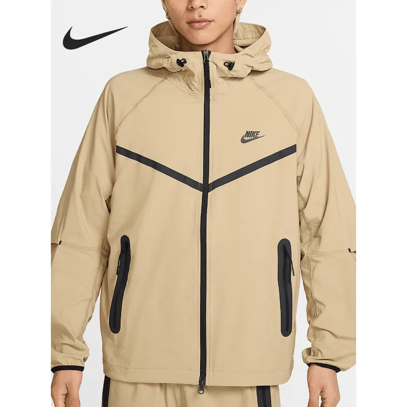 Nike Woven Matte Fabric Woven Jacket Spring Autumn Simple All Season Versatile Light OuterwearHM7152-297 1PCS