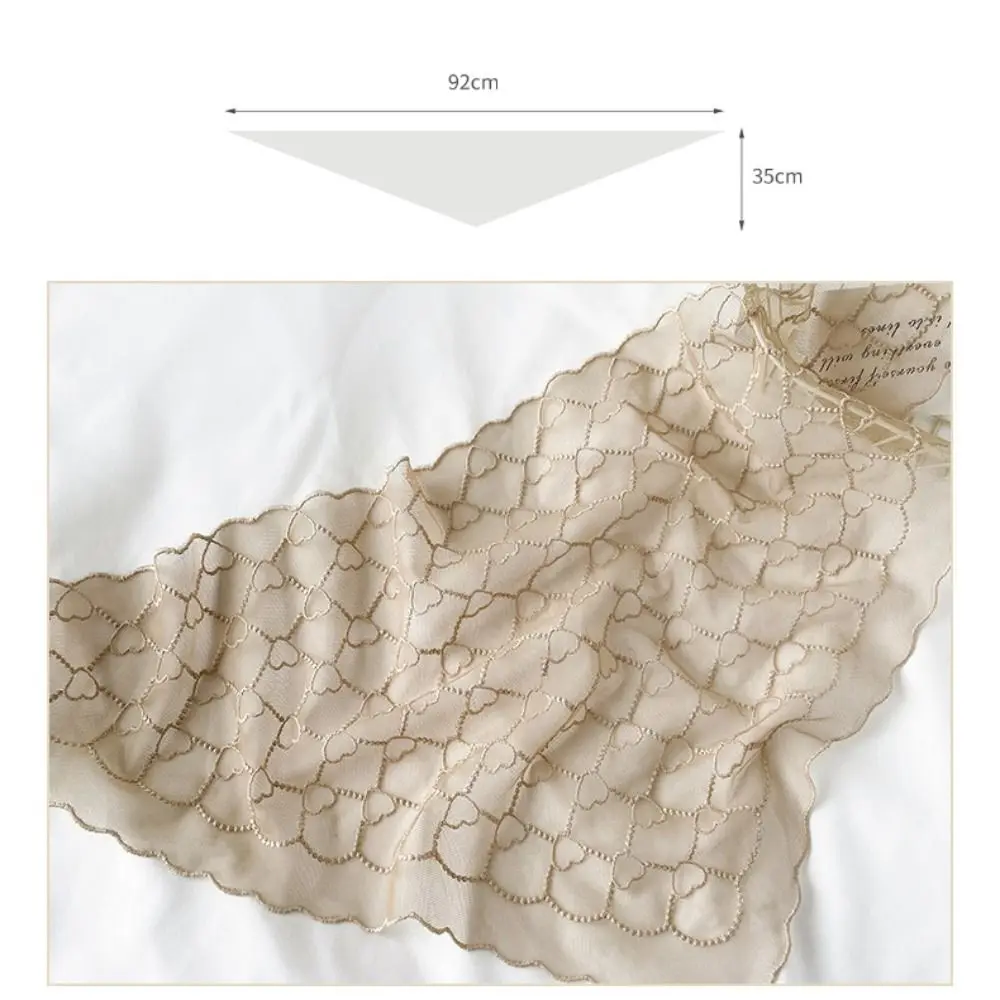 طوق مزيف بدانتيل رقيق للنساء ، لف مطرز ، لف للرأس ، إكسسوارات ملابس ، شال غزل شبكي ، أحادي اللون ، موضة جديدة