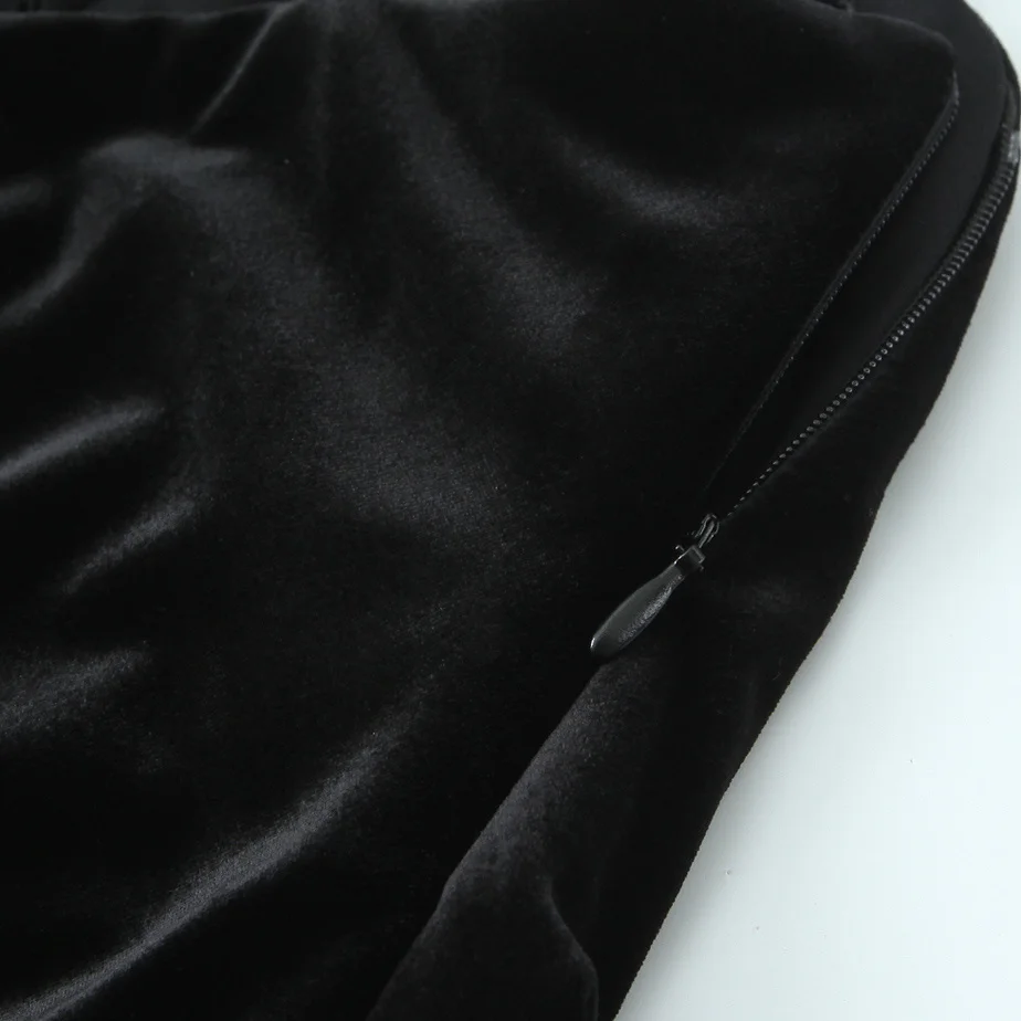 تنورة KASLEAD Faion غير متماثلة من الدانتيل المخملي Dr Street Sle Svel غير منتظمة من ألياف البوليستر للسيدات بقصة ضيقة Dr