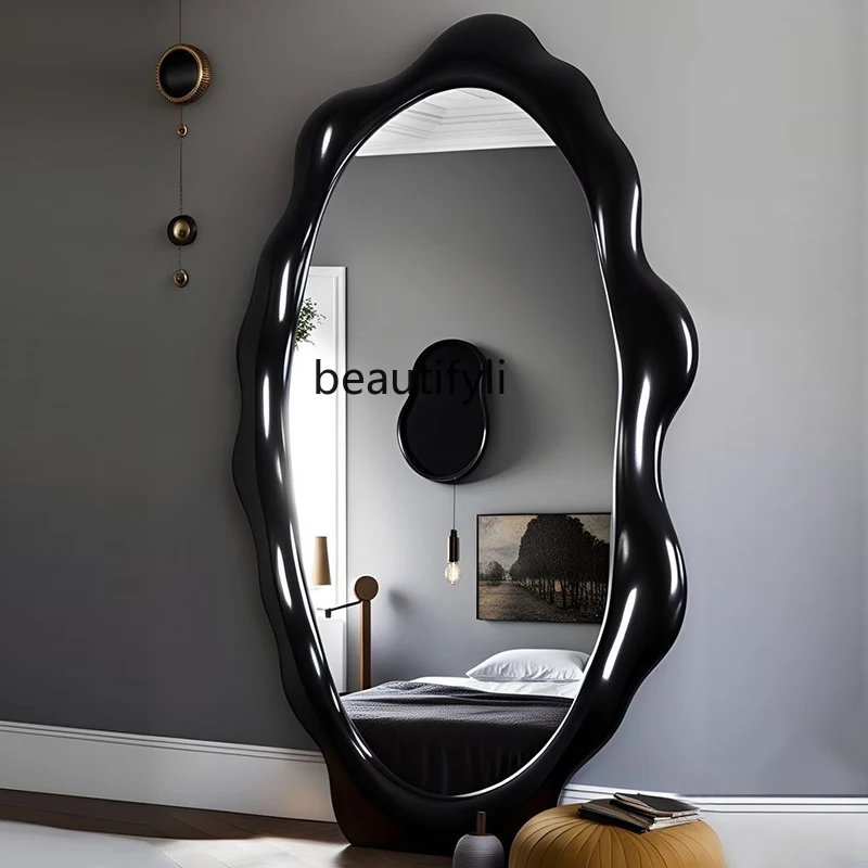 

Nordic wall-mounted full-length mirror, high-end full-length mirror, bedroom floor-to-ceiling living room decorative mirror