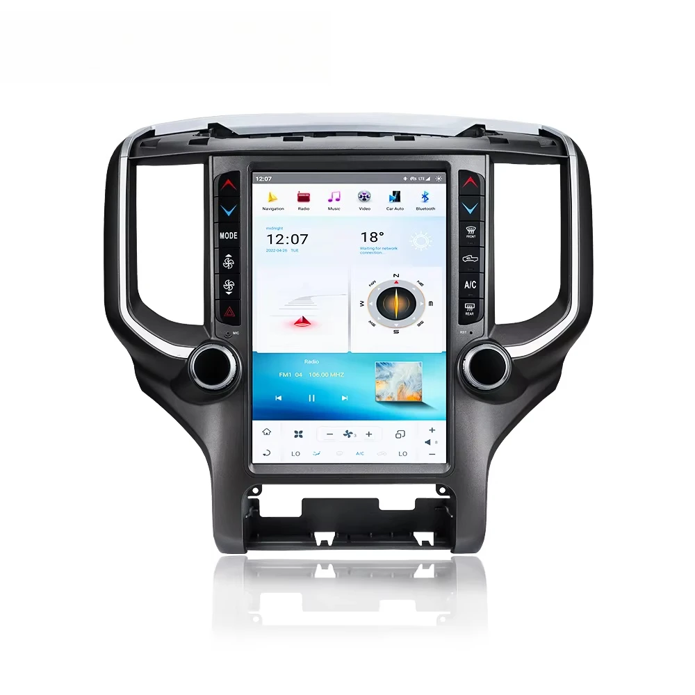 12.1Inch Android Car Stereo Receiver Touch Screen for Dodge Ram 2018-2020 Wireless Carplay Multimedia Qualcomm 8 Cores