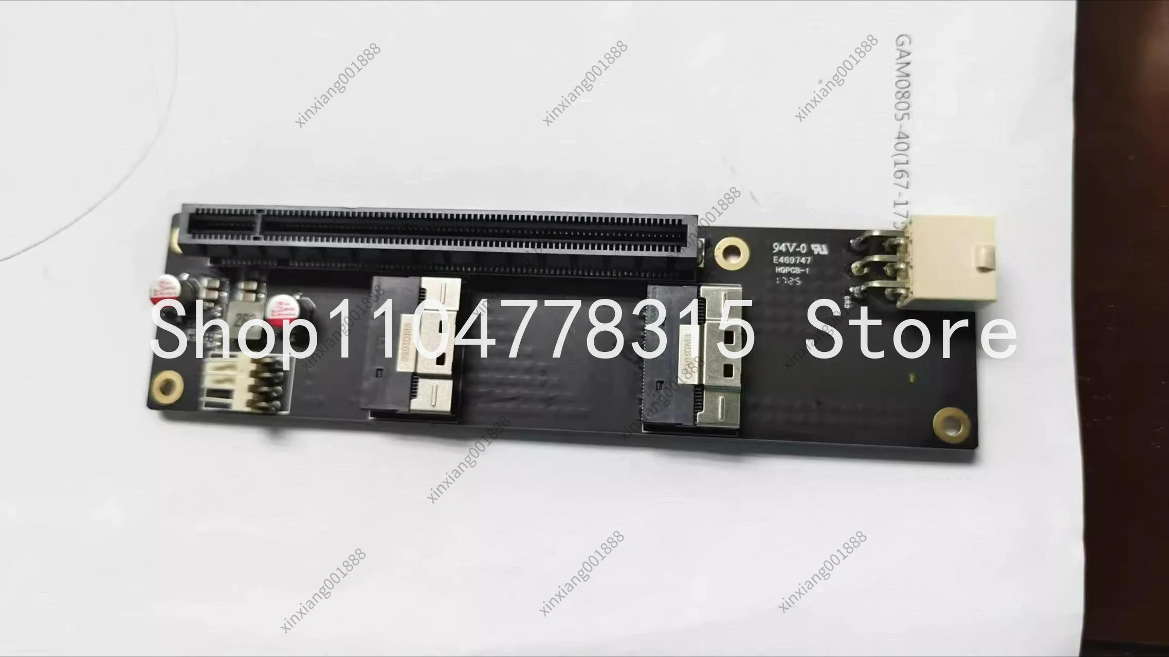 For PCIe 4.0 3.0 To SFF-8654 Riser Board, External Extension Adapter for GPU NIC Capture Card Sound Card